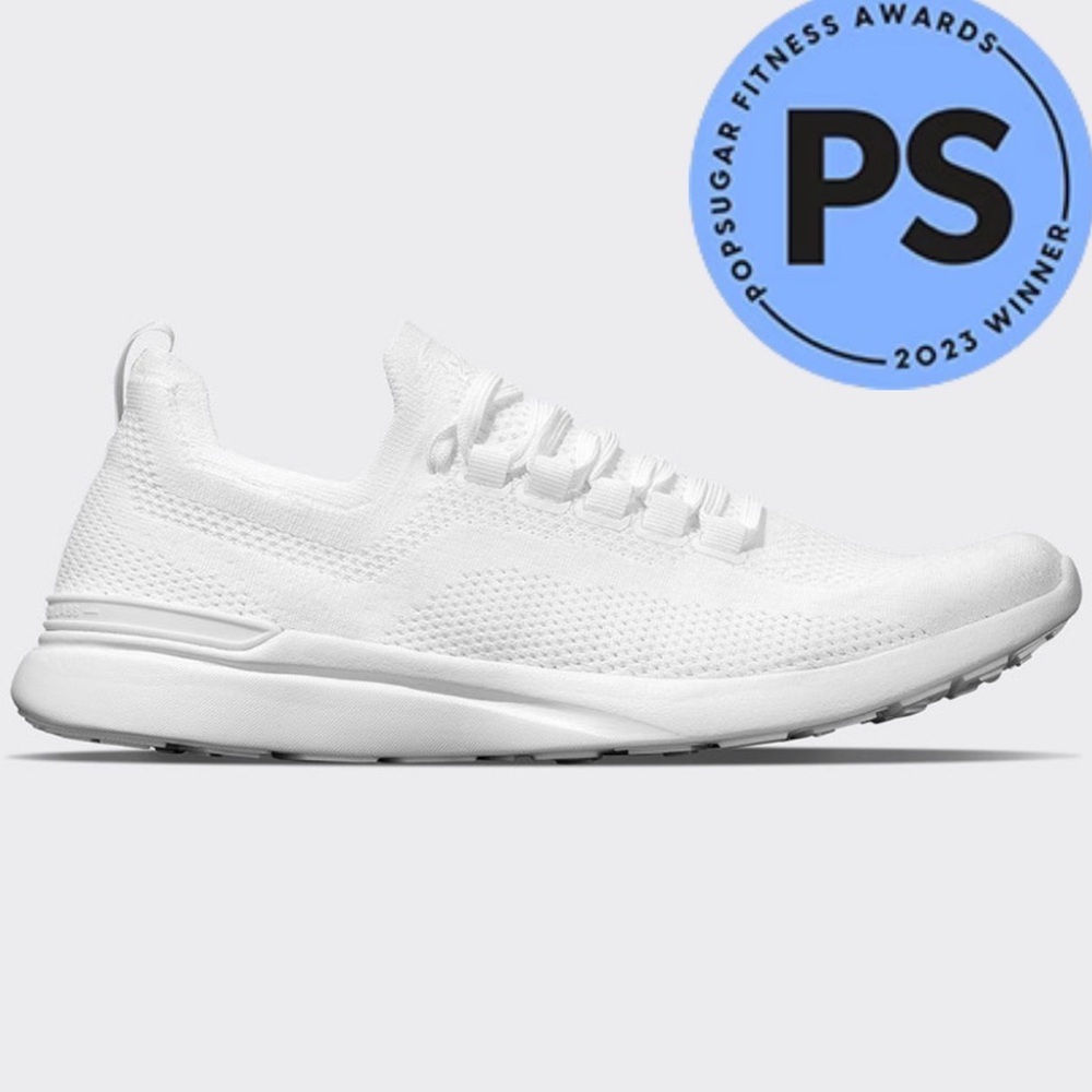 APL Men's All-White Knit Athletic Sneakers